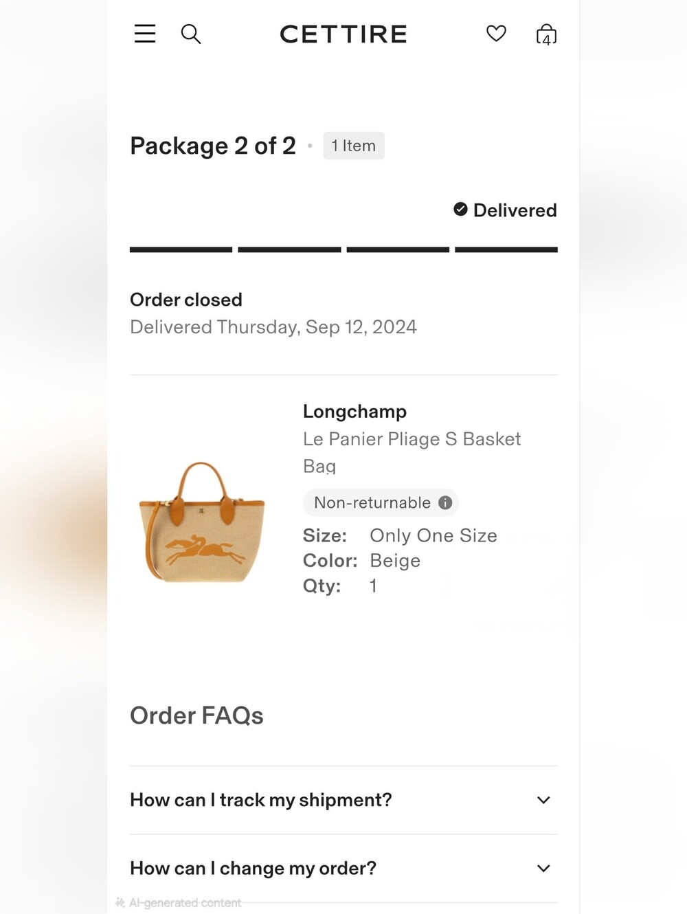 Longchamp Le Panier Pilage Small Basket Bag - Picture 11 of 11